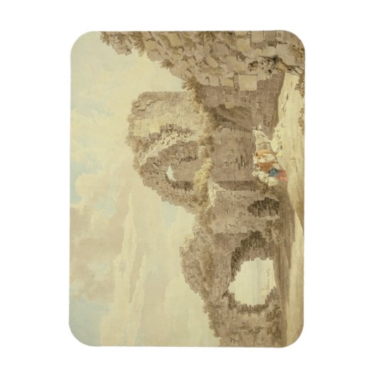 Ruins van het kasteel van Pevensey (m/c op papier) Magneet (Verticaal)