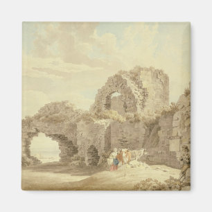 Ruins van het kasteel van Pevensey (m/c op papier) Magneet