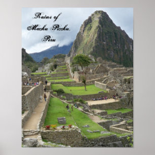 Ruins van Machu Picchu, Peru Poster