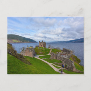 Ruins van Urquhart Castle langs Loch Ness, Schotla Briefkaart