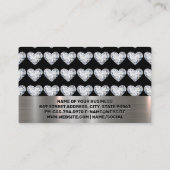 Ruit Hart Patroon | Korting Zakelijke Kaart Visitekaartje (Achterkant)