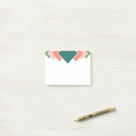 Ruitdiamanten herhalen post-it® notes (Op bureau)