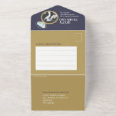 Ruitdiamanten ring van het 60e trouwfeest all in one uitnodiging (Buitenkant)