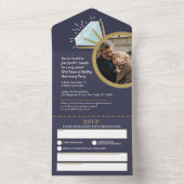 Ruitdiamanten ring van het 60e trouwfeest all in one uitnodiging (Binnen)