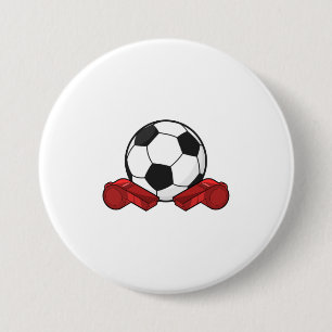 Ruiteistel en Voetbal Ronde Button 7,6 Cm
