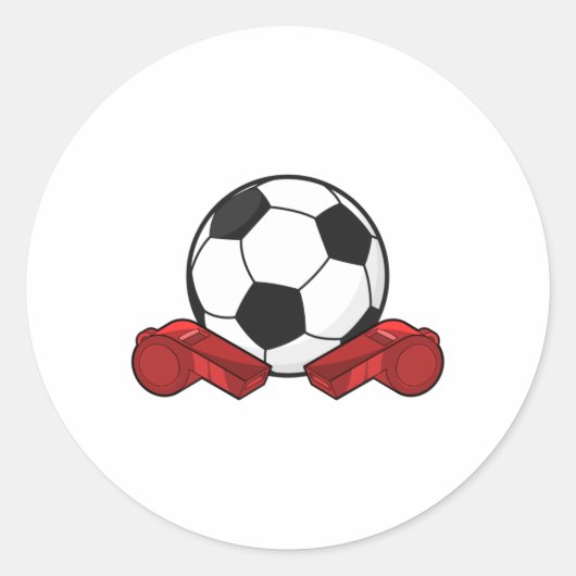 Ruiteistel en Voetbal Ronde Sticker (Voorkant)