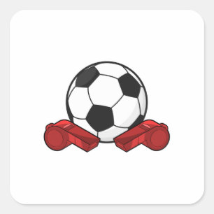 Ruiteistel en Voetbal Vierkante Sticker
