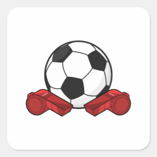 Ruiteistel en Voetbal Vierkante Sticker