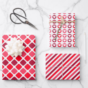 Ruiten, harten en stripes, papierbladen voor onmid inpakpapier vel