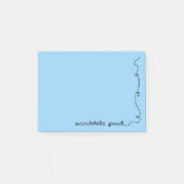 Ruitenblauw Post-it® Notes (Voorkant)