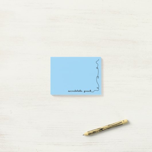 Ruitenblauw Post-it® Notes (Op bureau)
