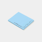 Ruitenblauw Post-it® Notes (Schuin)