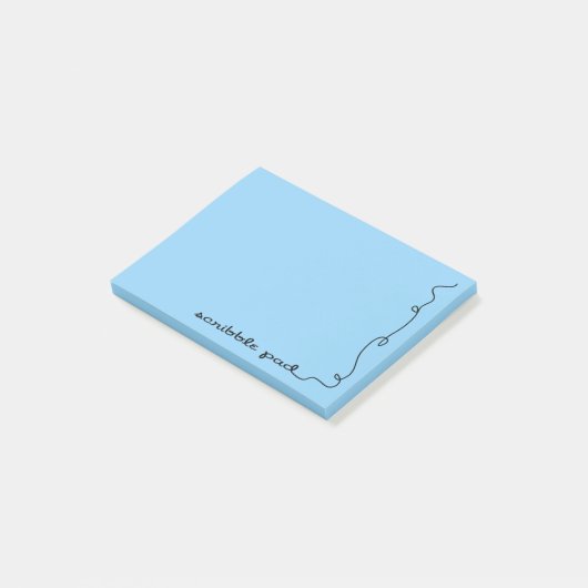 Ruitenblauw Post-it® Notes (Schuin)