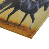 Ruitend Horse Black Stallion Snijplank (Hoek)
