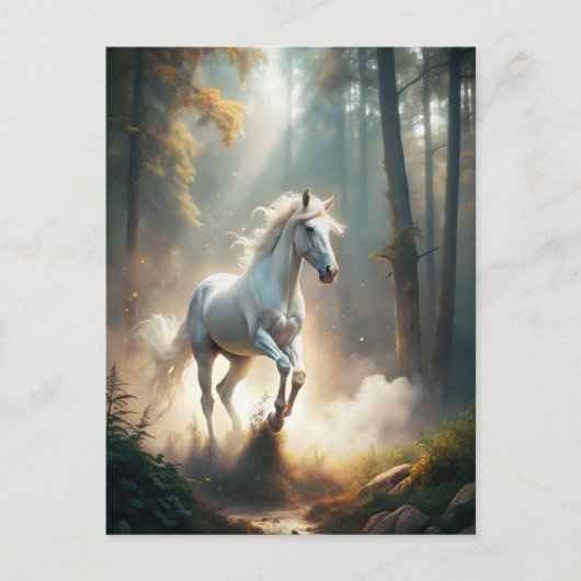 Ruitend paard briefkaart (Voorkant)