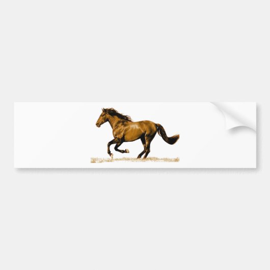 Ruitend paard bumpersticker (Voorkant)
