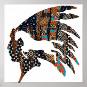 Ruitend paard Indiaan Poster (Voorkant)