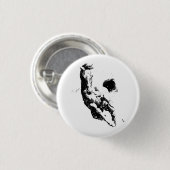 Ruitend paard ronde button 3,2 cm (Voorkant /achterkant)