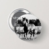Ruitend paard ronde button 5,7 cm (Voorkant /achterkant)
