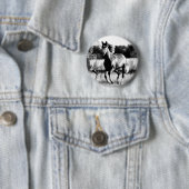 Ruitend paard ronde button 5,7 cm (In situ)