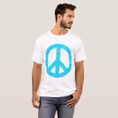 Ruitend vredessymbool - Sky Blue T-shirt (Voorkant volledig)