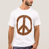 Ruitend vredessymbool - Walnut T-shirt (Voorkant)