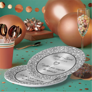 Ruitendiamanten en zilveren weddenschappen met gro papieren bordje