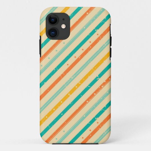 Ruitengestreepte patroon van Retro grunge Case-Mate iPhone Case (Achterkant)