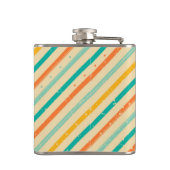 Ruitengestreepte patroon van Retro grunge Heupfles (Achterkant)