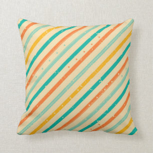 Ruitengestreepte patroon van Retro grunge Kussen