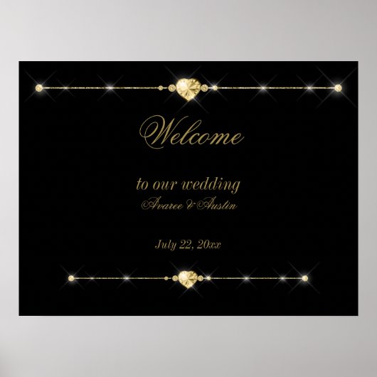 Ruitengoud en Poster van Glitter Wedding (Voorkant)