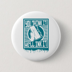 Ruitenkijkhoek Afdrukken Obey Ink-ontwerp Ronde Button 5,7 Cm