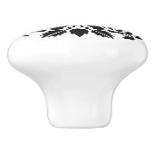 Ruitenknop zwart-wit keramische knop (Zijkant)