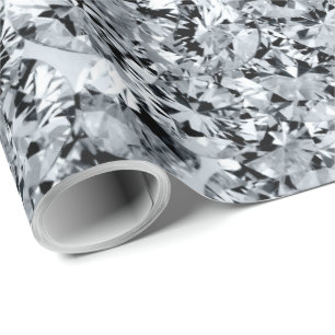 Ruitenpatroon met mousserende witte ruiten cadeaupapier