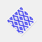 Ruitenpatroon van koninklijk blauw en wit servet (Hoek)