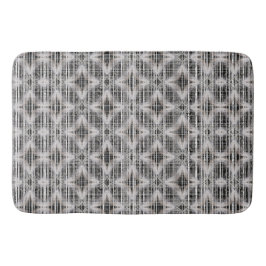 Ruitenpatroon zwart, wit en grijs badmat