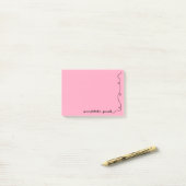 Ruitenroze Post-it® Notes (Op bureau)