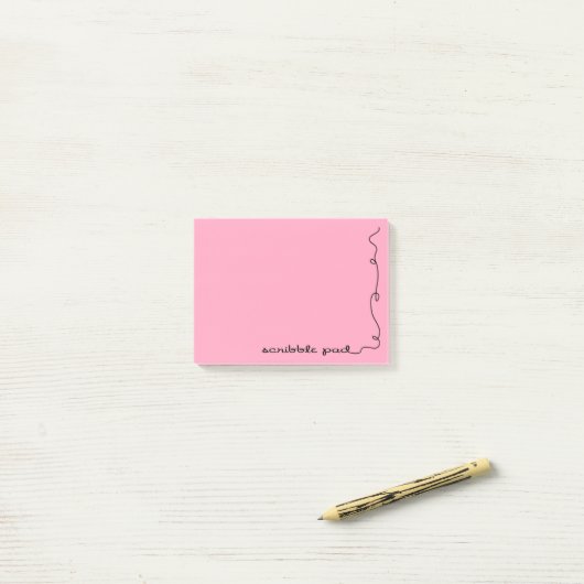 Ruitenroze Post-it® Notes (Op bureau)