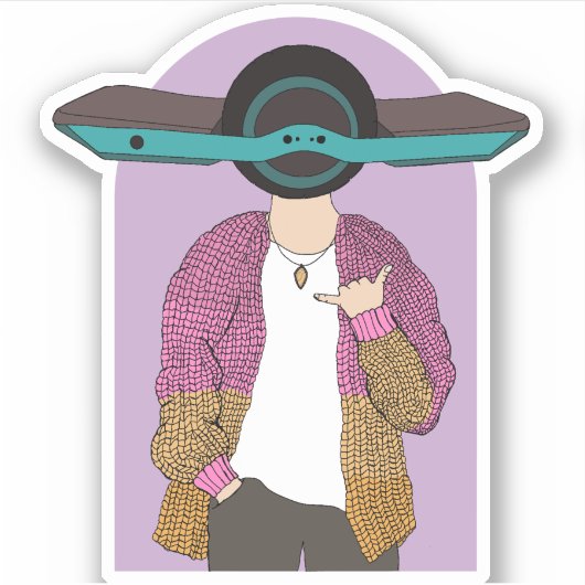 Ruiter 1 sticker (Voorkant)