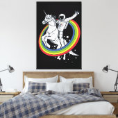 Ruiter Astronaut Eenhoorn Canvas Afdruk (Insitu (Slaapkamer))