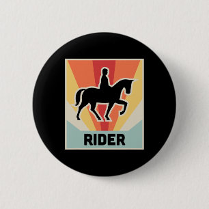 Ruiter paardrijden ronde button 5,7 cm