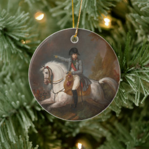 Ruiterportret van Napoleon Keramisch Ornament