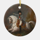 Ruiterportret van Napoleon Keramisch Ornament (Voorkant)