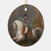 Ruiterportret van Napoleon Keramisch Ornament (Links)