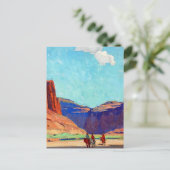 “Ruiters in Canyon de Chelly” van Edgar Payne Briefkaart (Staand voorkant)