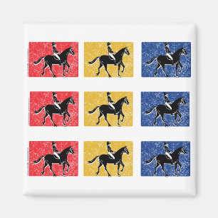 Ruiters met 3 paarden magneet