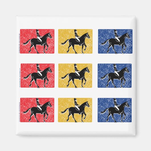 Ruiters met 3 paarden magneet (Voorkant)