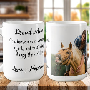 Ruitersport Custom Foto Grappig Paard Lover Koffiemok