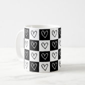 Ruitjesharten Koffiemok (Voorkant links)