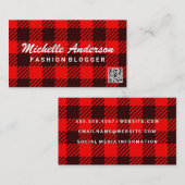 ruitpatroon | QR-code Visitekaartje (Voorkant / Achterkant)